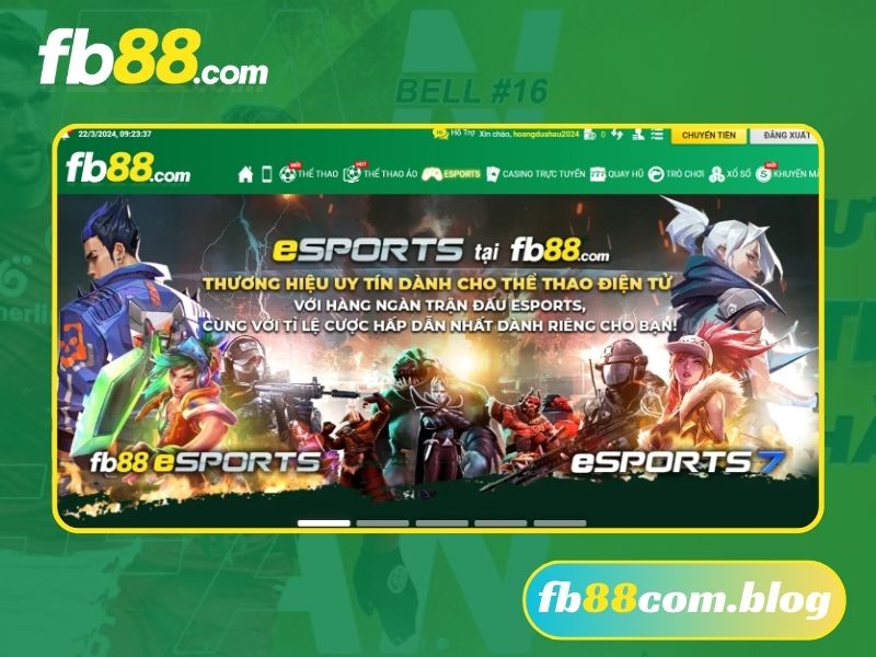 Danh mục Esports nhà cái FB88