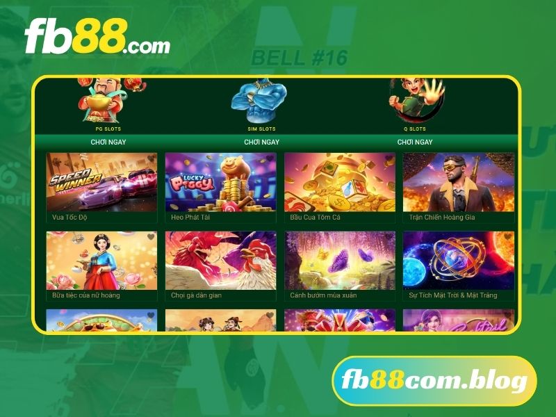 Các game slot hothit tại FB88