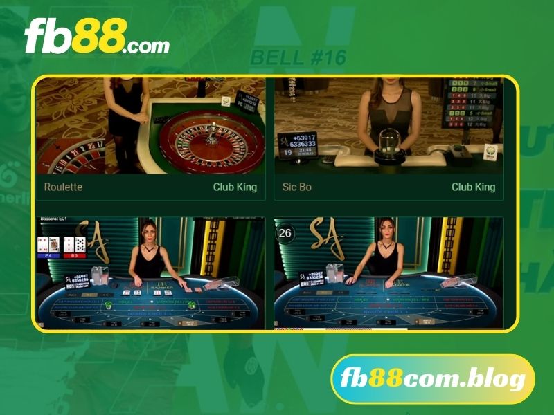 Thỏa mãn đam mê cá cược của bạn tại Casino FB88